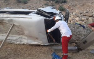 سقوط مینی بوس به دره در جاده یاسوج اصفهان