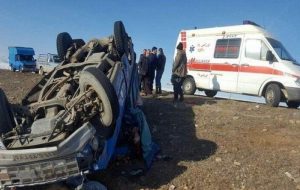 ۰ رئیس اورژانس استان از حادثه واژگونی خودروی نیسان در محور دهدشت – چرام و فوت راننده خودرو خبر داد