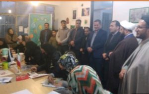 بازدید امام جمعه موقت و فرماندار باشت از کلاس‌های آموزشی هنری رایگان